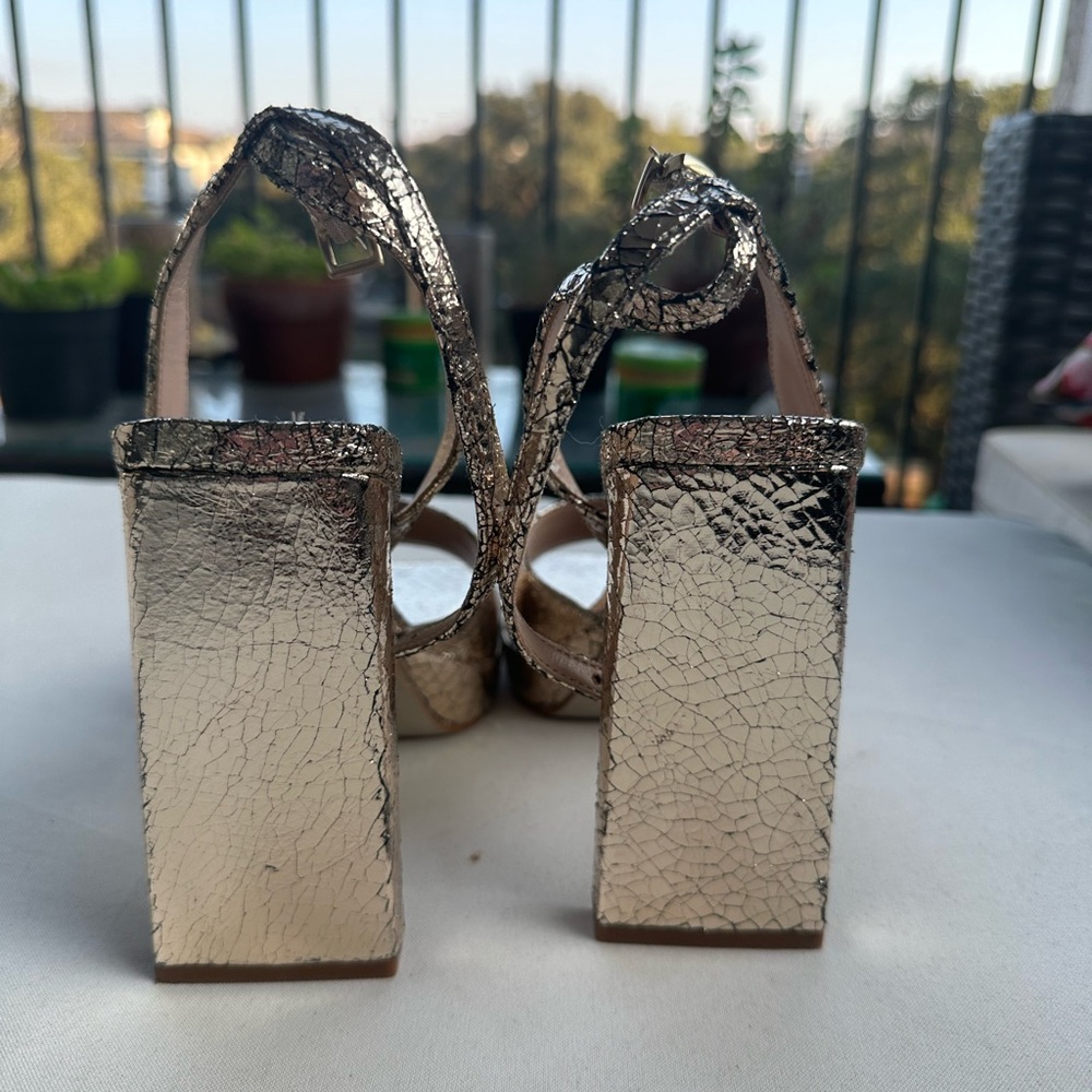 Steve Madden Open Toe Gold Heel - image 5